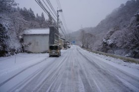 路面は除雪されています